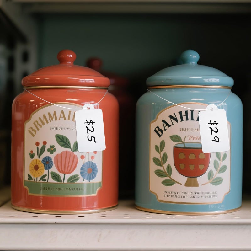 jijAcraft 500Pcs Blank Tags with String, White Pricing Tags, 1.8 x 1 Inch Cloth Tag for Selling, Small Paper Labels for Small Business, Retail Marking Labels, Writable Sales Tag for Jewelry, Antique - Image 5